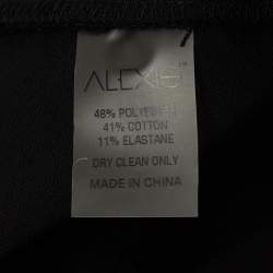 Alexis Black Stretch Crepe Fringed Pants S