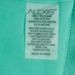 Alexis Green Ramie Halter Top S