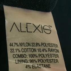 Alexis Black Lace Ruffled Midi Dress XS