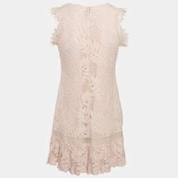Alexis Light Pink Lace Sleeveless Shift Dress S