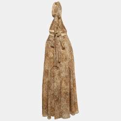 Alexis Brown Animal printed Chiffon Aaliyah Maxi Dress M