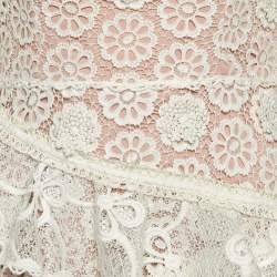 Pre Owned فسـتان أليكسـيز ميكايالـا ميدي مـن الدانتيل باللـون الأبـيـض متوسـط