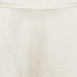 Alexis Ivory White Satin Tiered Pants XS