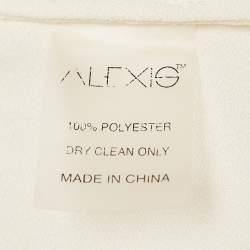 Alexis Ivory White Satin Tiered Pants XS