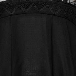 Alice by Temperley Sheer Black Embellished Lace Bodice Pencil Dress S