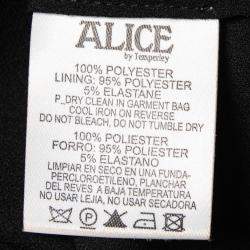 Alice by Temperley Sheer Black Embellished Lace Bodice Pencil Dress S