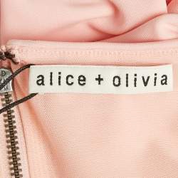 Alice + Olivia Pink Jersey Marguerite Cut-Out Maxi Dress M