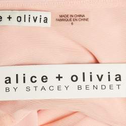 Alice + Olivia Pink Jersey Marguerite Cut-Out Maxi Dress M
