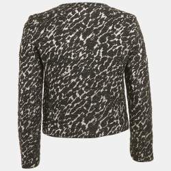 Alice + Olivia Black Lurex Tweed Jacket XS