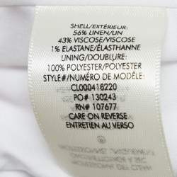 Alice + Olivia White Linen Blend Single Breasted Blazer M