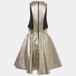 Alice + Olivia Metallic Brocade Sleeveless Mini Dress S