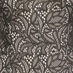 Pre Owned Alice + Olivia Black Zooey Lace V-Neck Bodysuit XS