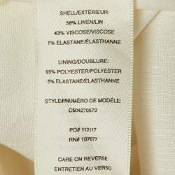 Pre Owned Alice + Olivia White Linen Blend Shawl Collar Blazer M