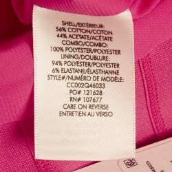 مملوكة مسبقًا توب أليس + أوليفيا جوسلين بأكمام منفوشة مزيج قطن وردي مقاس لارج (كبير)