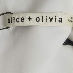 Pre Owned Alice + Olivia Blue Floral Print Georgette Cheney Cut Out Maxi Dress M