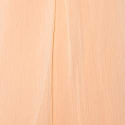 Pre Owned Alice + Olivia Orange Chiffon Leather Strap Detail Kirby Shift Dress S