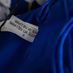 Pre Owned Alice + Olivia Blue Floral Jacquard Tayla Mini Dress M