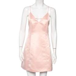 Pre Owned Alice + Olivia Light Pink Sateen Lantern Mini Dress S 