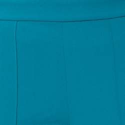 Pre Owned Alice + Olivia Teal Green Crepe Flared leg Jalisa Trousers S