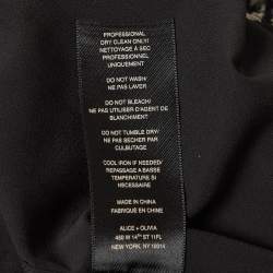 Pre Owned Alice + Olivia Black Jacquard Pleated Mini Skirt S