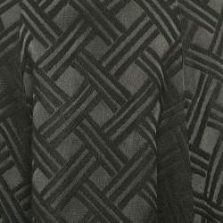 Pre Owned Alice + Olivia Black Textured Crepe Skater Mini Skirt XS