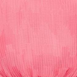 Alice + Olivia Pink Plisse Crepe Sleeveless Midi Dress M