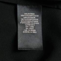 Alice + Olivia Black Crepe Ruffled Asymmetric Skirt S