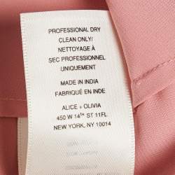 Pre Owned Alice + Olivia Pink Embellished Crepe V-Neck Mini Dress S