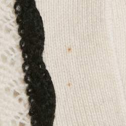 Alice + Olivia Ivory Wool Crochet Knit Goldie Button Front Cardigan S