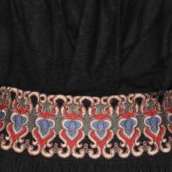 Alice + Olivia Black Embroidered Tulle Savanna Skirt and Top Set L