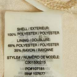 Alice + Olivia Light Gold Crochet Knit Midi Dress S