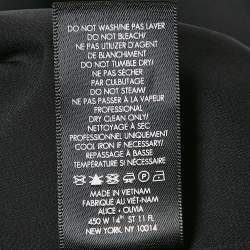 Pre Owned Alice + Olivia Black Crepe Classics Mini Skirt S