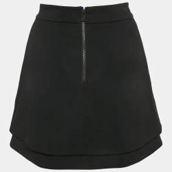 Pre Owned Alice + Olivia Black Crepe Classics Mini Skirt S