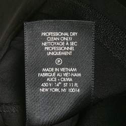 Pre Owned Alice + Olivia Black Gabardine Classic Fit Trousers XS