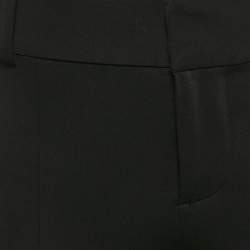 Pre Owned Alice + Olivia Black Gabardine Classic Fit Trousers XS