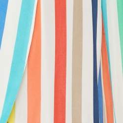 Alice + Olivia Multicolor Kylie Rainbow Stripe Cupro Shawl Collar Jacket XS