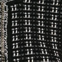 Alice + Olivia Black Georgia Embellished Tweed Jacket XS