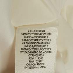 Pre Owned Alice + Olivia White Crepe Cowl-Neck High-Low Adrina Dress S