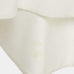 Pre Owned Alice + Olivia White Crepe Cowl-Neck High-Low Adrina Dress S