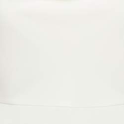 Pre Owned Alice + Olivia White Crepe Cowl-Neck High-Low Adrina Dress S