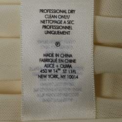 Alice + Olivia Off White Jersey James Mini Dress XS
