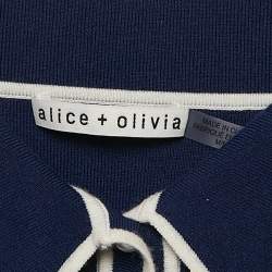 Alice + Olivia Blue Wool Blend Cardigan Button Front M