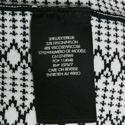 Alice + Olivia Black/White Patterned Stretch Knit Flared Mini Dress S