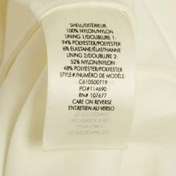 Alice + Olivia White Beads Embroidered Tulle Flared Mini Dress L