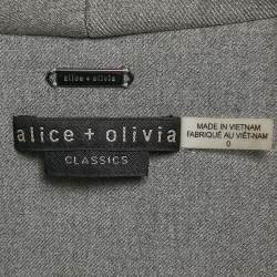 Alice + Olivia Grey Gabardine Pants Suit XS