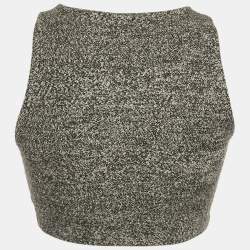 Alice + Olivia Grey Wool Knit Sleeveless Crop Top XS