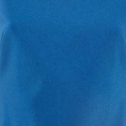 Pre Owned Alice + Olivia Blue Lace Trim Crepe Mini Dress M