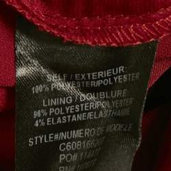 Pre Owned Alice + Olivia Burgundy Chiffon Flared Trousers M