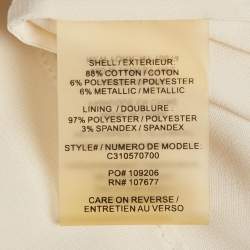 Alice + Olivia White Studded Lurex Lace Sleeveless Mini Dress M