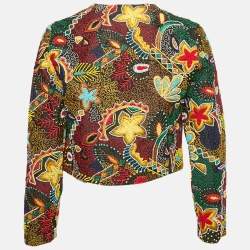 Alice + Olivia Multicolor Beaded Embroidery Crepe Jacket M
